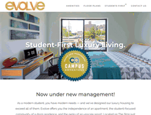 Tablet Screenshot of evolveapts.com